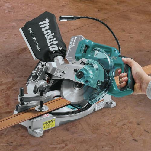 Makita 18V LXT Lithium-Ion Brushless 6-1/2 in. Compact Dual-Bevel Compound Miter Saw with Laser (Tool Only) - XSL05Z - Image 8