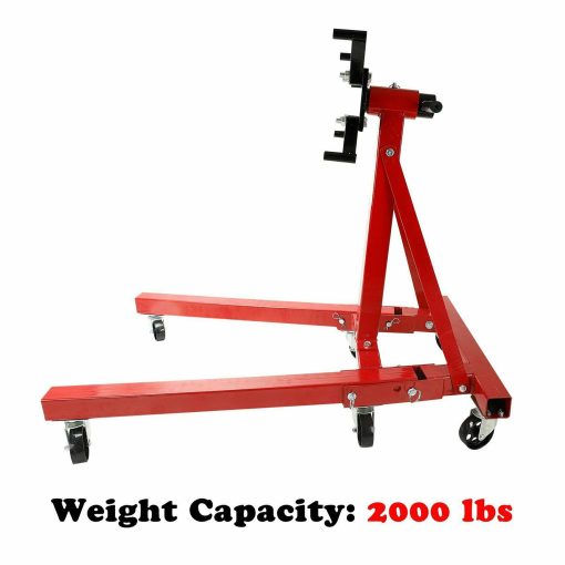 2000 LBS Engine Stand Folding Motor Hoist Dolly Mover Auto Repair Jack Rotating - Image 2