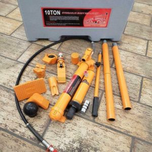 10 Ton Porta Power Hydraulic Jack Auto Body Frame Repair Kits Lift Ram 2 m Hose