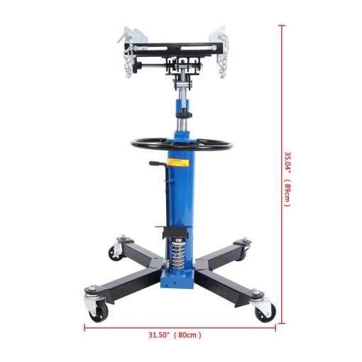 2 Stage 1100Lbs Hydraulic Transmission Jack with 360°Swivel Wheels Lift Hoist - Image 2