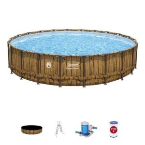 Pool Power Steel 22' x 52u2032u2032 Round Above Ground Pool Set