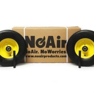 (2) Flat Free Wheel Assemblies 13×5.00-6 Fits John Deere replaces Tca13769, Yellow