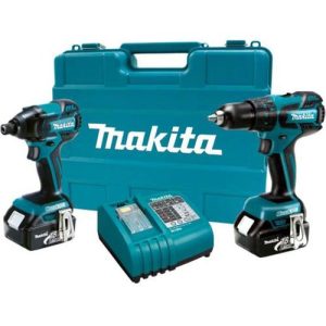 Factory Reconditioned Makita 18V LXT Cordless Lithium-Ion 1/2 in. Brushless Hammer Drill and Impact Driver Combo Kit - LXT239-R