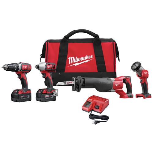 Milwaukee 2696-24 M18 Lithium-Ion 4-Tool Combo Kit