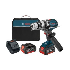 Factory Reconditioned Bosch 18V Lithium-Ion Brute Tough 1/2 in. Cordless Hammer Drill Driver Kit with Active Response Technology (4 Ah) - HDH181X-01-RT