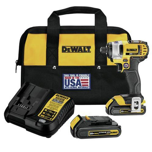 DEWALT 20V MAX Cordless Lithium-Ion 1/4 in. Impact Driver Kit - DCF885C2