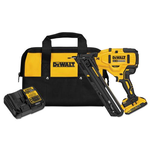 DEWALT 20V MAX XR 15 Gauge Cordless Angled Finish Nailer - DCN650D1