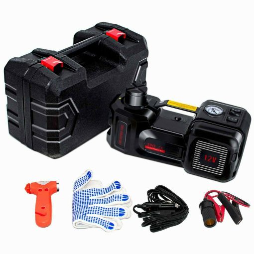 Electric Hydraulic Floor Jack 5 Ton DC 12V Car Jack Lift Tire Inflator Pump Tool - Image 2