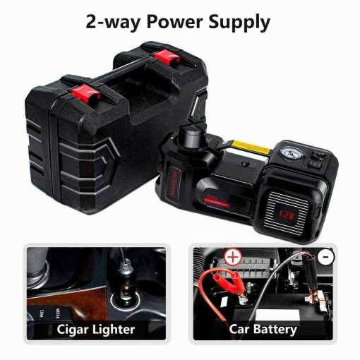 Electric Hydraulic Floor Jack 5 Ton DC 12V Car Jack Lift Tire Inflator Pump Tool - Image 5