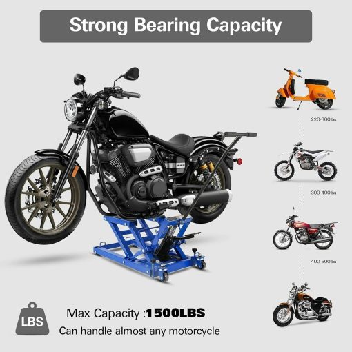 Motorcycle Lift 1500 lb. Hydraulic Motorcycle Lift/Utility Vehicle Lift Jack - Image 7