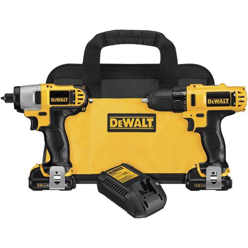 DEWALT 12V MAX 1.5 Ah Cordless Lithium-Ion 3/8 in. Drill Driver and Impact Driver Combo Kit - DCK211S2