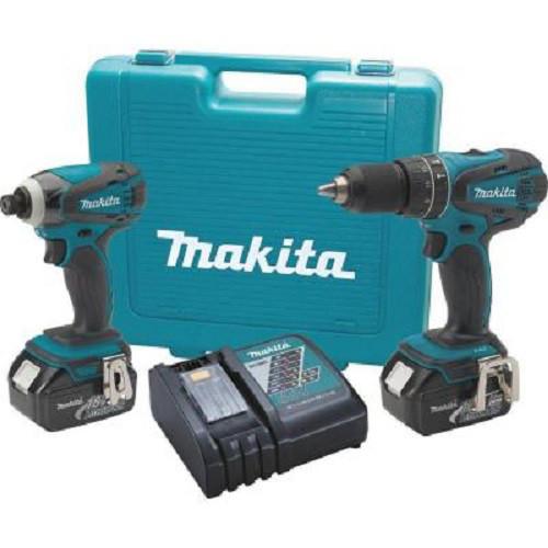 Factory Reconditioned Makita LXT 18V 3.0 Ah Lithium-Ion 1/2 in. Hammer Drill and Impact Driver Combo Kit - XT211-R