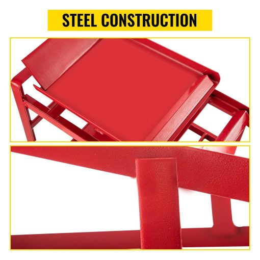 Hydraulic Car Ramps Hydraulic Vertical Ramps 5T/11000lbs Low Profile 1-Piece in Red - Image 2