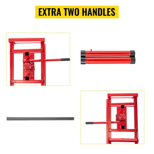 Hydraulic Car Ramps Hydraulic Vertical Ramps 5T/11000lbs Low Profile 1-Piece in Red - Image 6