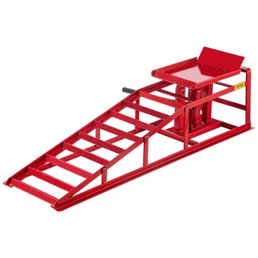 Hydraulic Car Ramps Hydraulic Vertical Ramps 5T/11000lbs Low Profile 1-Piece in Red - Image 9