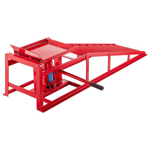 Hydraulic Car Ramps Hydraulic Vertical Ramps 5T/11000lbs Low Profile 1-Piece in Red - Image 11