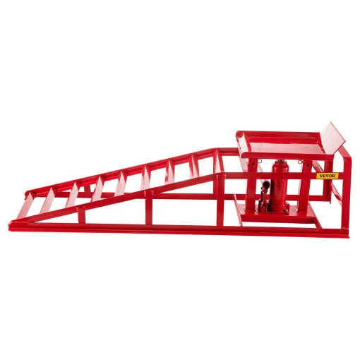 Hydraulic Car Ramps Hydraulic Vertical Ramps 5T/11000lbs Low Profile 1-Piece in Red - Image 12