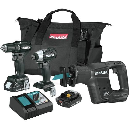 Makita 18V LXT Lithium-Ion Sub-Compact Brushless Cordless 3-Pc. Combo Kit - CX300RB