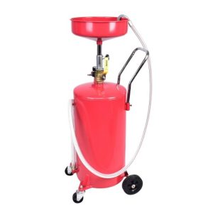 AAIN Pressurized Air Operated 18 Gallon Portable Industrial Fluid Oil Drain Tank