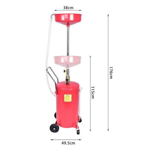 AAIN Pressurized Air Operated 18 Gallon Portable Industrial Fluid Oil Drain Tank - Image 9