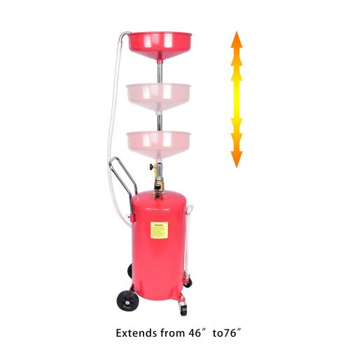 AAIN Pressurized Air Operated 18 Gallon Portable Industrial Fluid Oil Drain Tank - Image 10