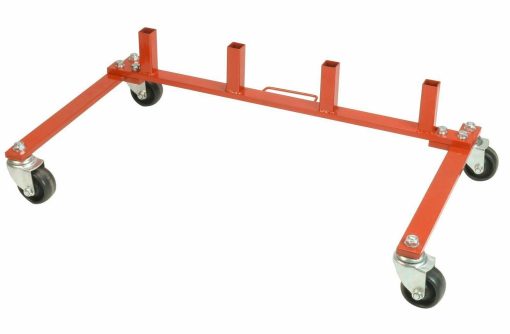 (4) Dragway Tools 12" Hydraulic Wheel Dolly 1500 lb Foot Pump Jack Lift & Stand - Image 3