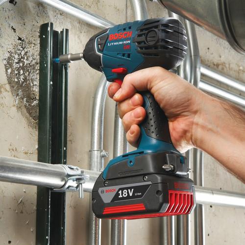 Factory Reconditioned Bosch 18V 4.0 Ah Cordless Lithium-Ion Brute Tough Hammer Drill and Hex Impact Driver Combo Kit - CLPK222-181-RT - Image 6