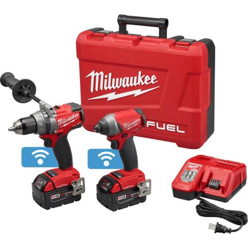 Factory Reconditioned Milwaukee 2796-82 M18 FUEL Cordless Lithium-Ion 2-Tool Combo Kit with ONE-KEY Connectivity