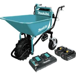 Makita 18V X2 LXT Brushless Cordless Power-Assisted Hand Truck-Wheelbarrow Kit with Bucket (5.0Ah) - XUC01PTX1