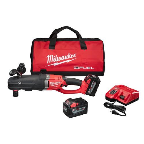 Milwaukee 2711-22HD M18 FUEL SUPER HAWG Lithium-Ion 1/2 in. Cordless Right Angle Drill Kit with QUIK-LOK (9 Ah)