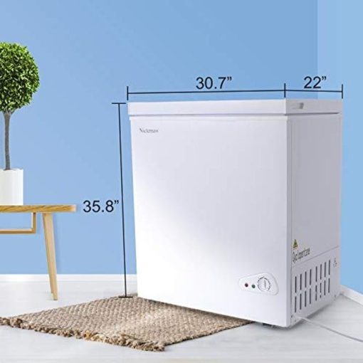Chest Freezer,5.3 Cu.Ft Large Capacity Chest Freezer,Low Noise & Energy Saving with Removable Basket & Adjustable Thermostat for Home, Shop, Kitchen, Department, Bar. (White) - Image 2