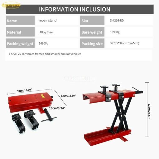 1100 LB Mini Scissor Motorcycle Center Scissor Lift Jack Hoist Stand Bikes ATVs - Image 2