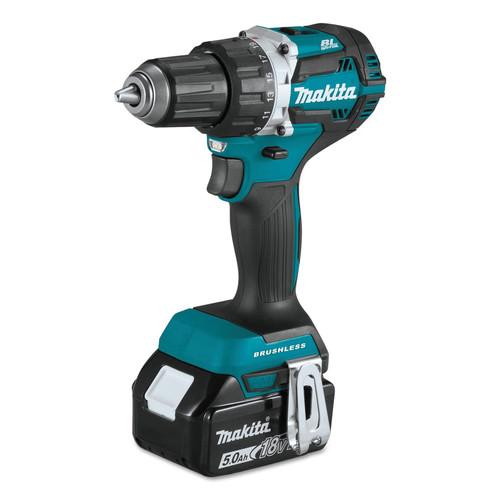 Makita 18V LXT Lithium-Ion Brushless Compact 1/2 in. Cordless Drill Driver Kit (5 Ah) - XFD12T - Image 2
