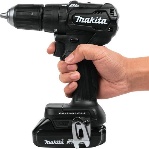 Makita 18V LXT Lithium-Ion Brushless Sub-Compact 1/2 in. Cordless Hammer Drill Driver Kit (2 Ah) - XPH11RB - Image 4