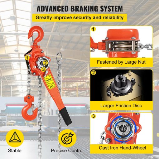 3Ton Chain Lever Block Hoist Come Along Puller Ratchet Type Lift 10' 6600LBS - Image 5