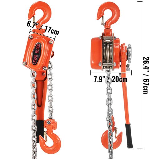 3Ton Chain Lever Block Hoist Come Along Puller Ratchet Type Lift 10' 6600LBS - Image 8
