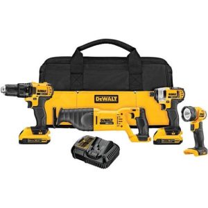 Factory Reconditioned DEWALT 20V MAX Cordless Lithium-Ion 4-Tool Combo Kit - DCK420D2R