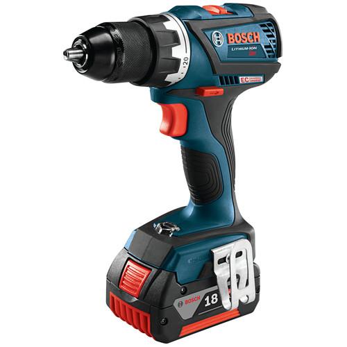 Factory Reconditioned Bosch 18V Lithium-Ion EC Brushless Compact Tough 1/2 in. Cordless Drill Driver Kit (4 Ah) - DDS183-01-RT - Image 2