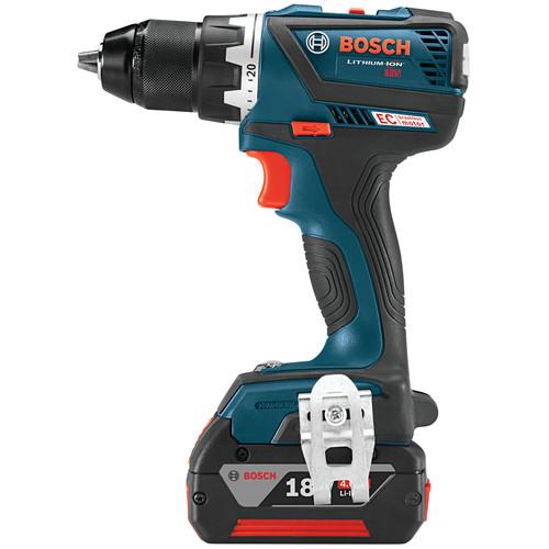 Factory Reconditioned Bosch 18V Lithium-Ion EC Brushless Compact Tough 1/2 in. Cordless Drill Driver Kit (4 Ah) - DDS183-01-RT - Image 4