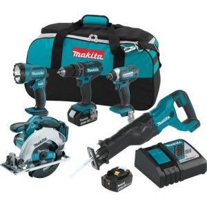 Makita 18V LXT 3.0 Ah Cordless Lithium-Ion 5-Piece Combo Kit - XT505