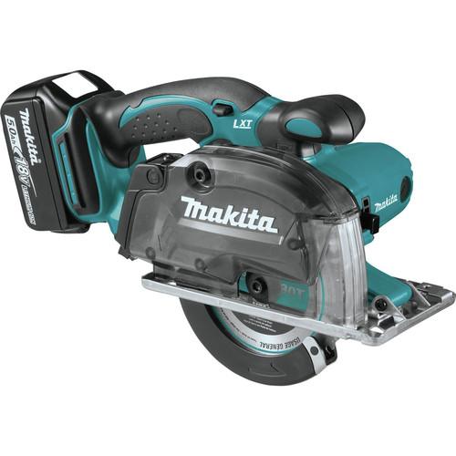 Makita 18V LXT Cordless Lithium-Ion 5-3/8 in. Metal Cutting Saw Kit with Electric Brake and Chip Collector (5 Ah) - XSC03T - Image 2