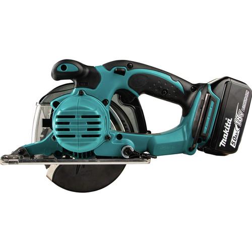 Makita 18V LXT Cordless Lithium-Ion 5-3/8 in. Metal Cutting Saw Kit with Electric Brake and Chip Collector (5 Ah) - XSC03T - Image 3