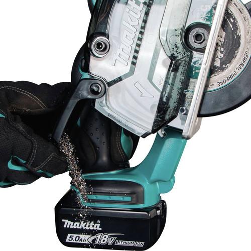 Makita 18V LXT Cordless Lithium-Ion 5-3/8 in. Metal Cutting Saw Kit with Electric Brake and Chip Collector (5 Ah) - XSC03T - Image 6