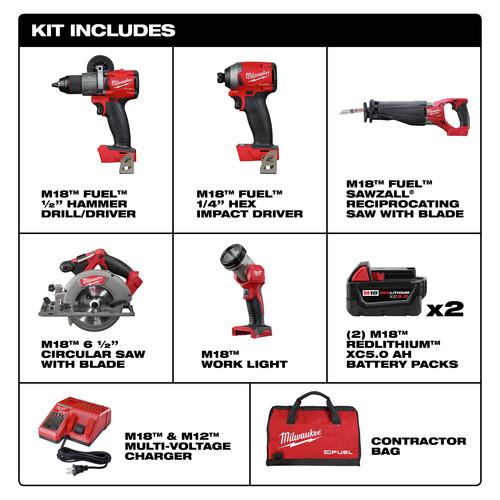 Milwaukee 2997-25 M18 FUEL 5-Tool Combo Kit - Image 9