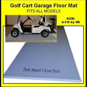 Park Smart 4.5' x 9' Golf Cart Garage Floor Mat – Luxury Grade 50 Mil w SmartMat