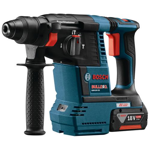 Factory Reconditioned Bosch 18V 6.0 Ah EC Cordless Lithium-Ion Brushless 1 in. SDS-Plus Bulldog Rotary Hammer Kit - GBH18V-26K-RT - Image 2