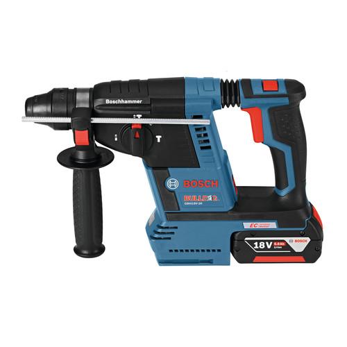 Factory Reconditioned Bosch 18V 6.0 Ah EC Cordless Lithium-Ion Brushless 1 in. SDS-Plus Bulldog Rotary Hammer Kit - GBH18V-26K-RT - Image 3
