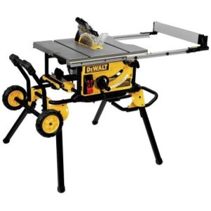 DEWALT 10 in. 15 Amp Site-Pro Compact Jobsite Table Saw with Rolling Stand - DWE7491RS