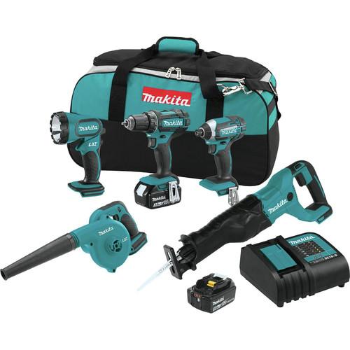 Makita 18V LXT Li-Ion Cordless 5-Piece. Combo Kit - XT506S