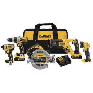 DEWALT 20V MAX XR 5.0 Ah Cordless Lithium-Ion 5-Tool Combo Kit - DCK594P2